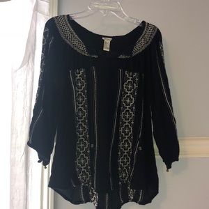 Black Flowy tunic